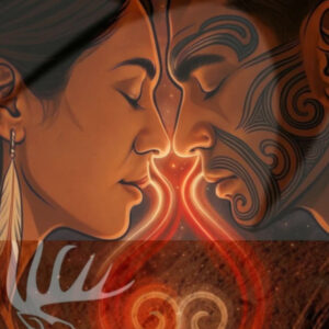 ai art 2 faces touching